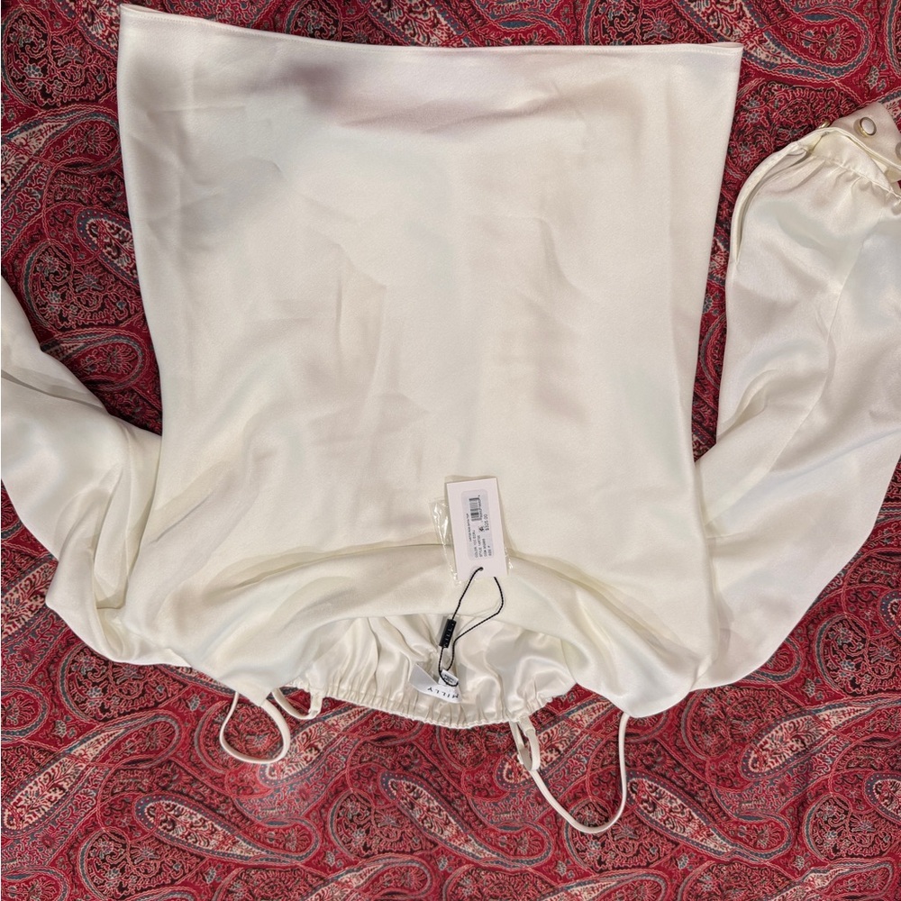 Milly Cream Satin Top